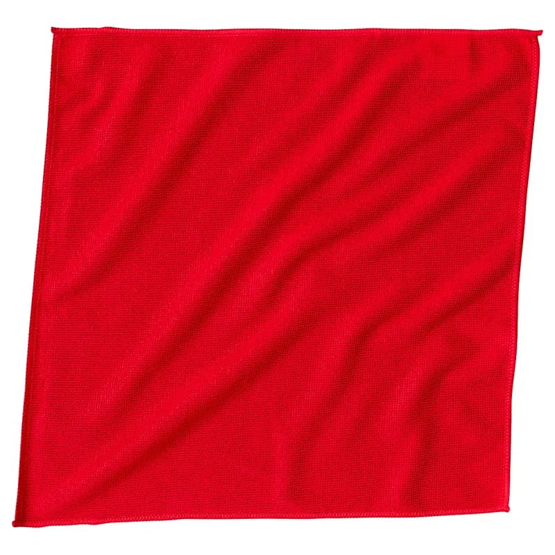 Victoria Bay Cleaning Cloth 16X16 IN Microfiber Red Square 24/Pack