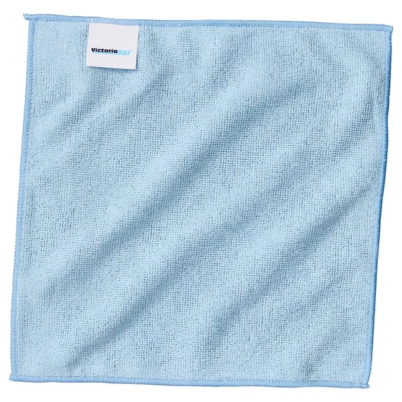 Victoria Bay Cleaning Cloth 12X12 IN Microfiber Blue Square 24/Pack