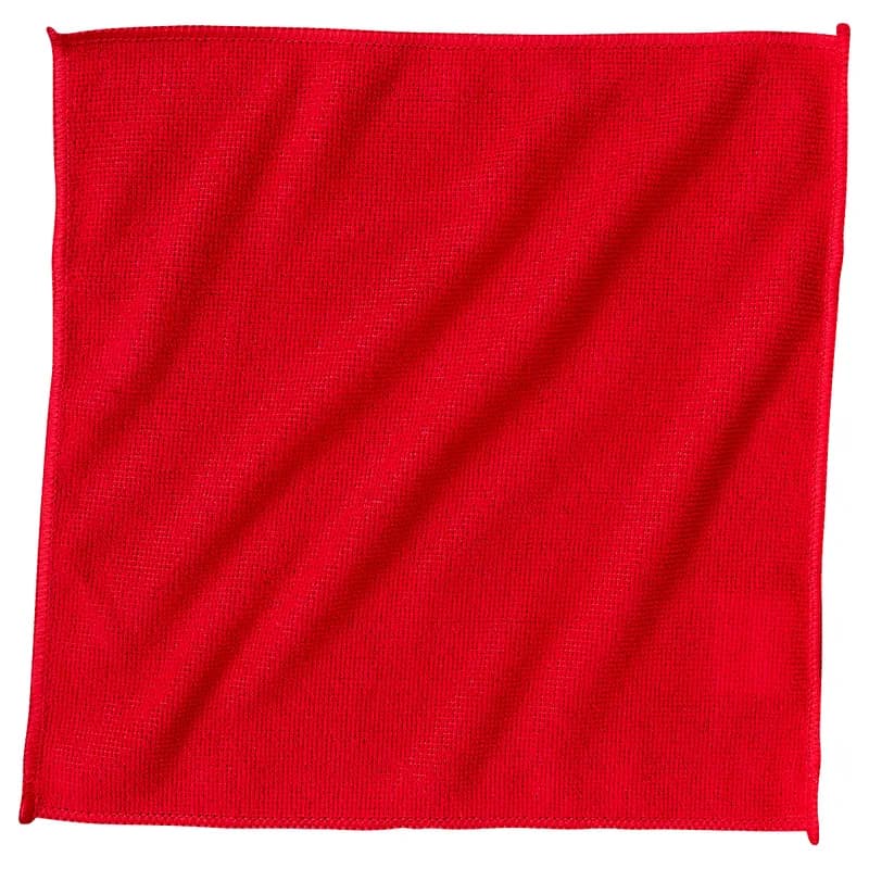 Victoria Bay Cleaning Cloth 12X12 IN Microfiber Red Square 24/Pack
