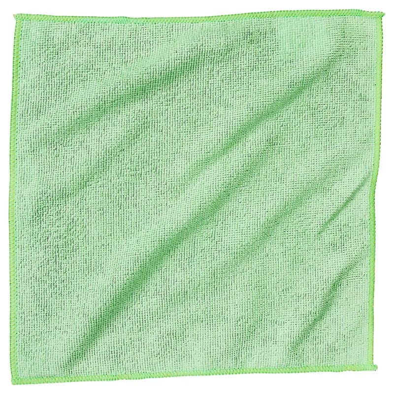 Victoria Bay Cleaning Cloth 12X12 IN Microfiber Green Square 24/Pack
