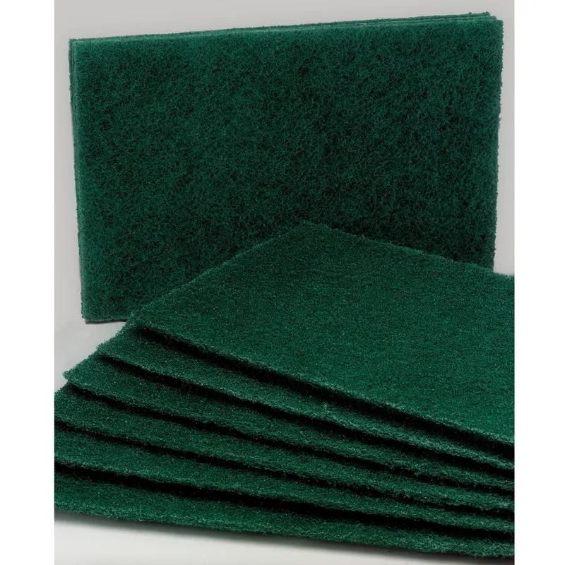 SKILCRAFT® Scouring Pad 9.5X6X0.25 IN Light Duty Nylon Green Rectangle 10/Case