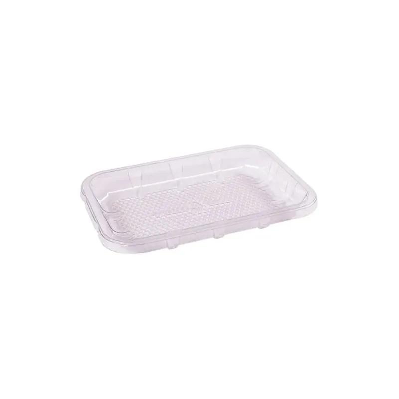 2D Meat Tray Deep Clear Rectangle Honeycomb 300/Case