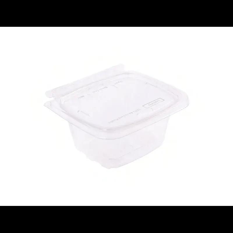 Deli Container Hinged With Flat Lid 16 OZ APET Rectangle Tamper-Evident 400/Case