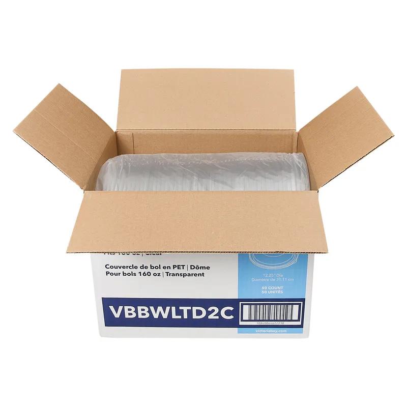 Victoria Bay Lid Dome 12.25X1.5 IN PET Clear Round For 160 OZ Bowl 50/Case