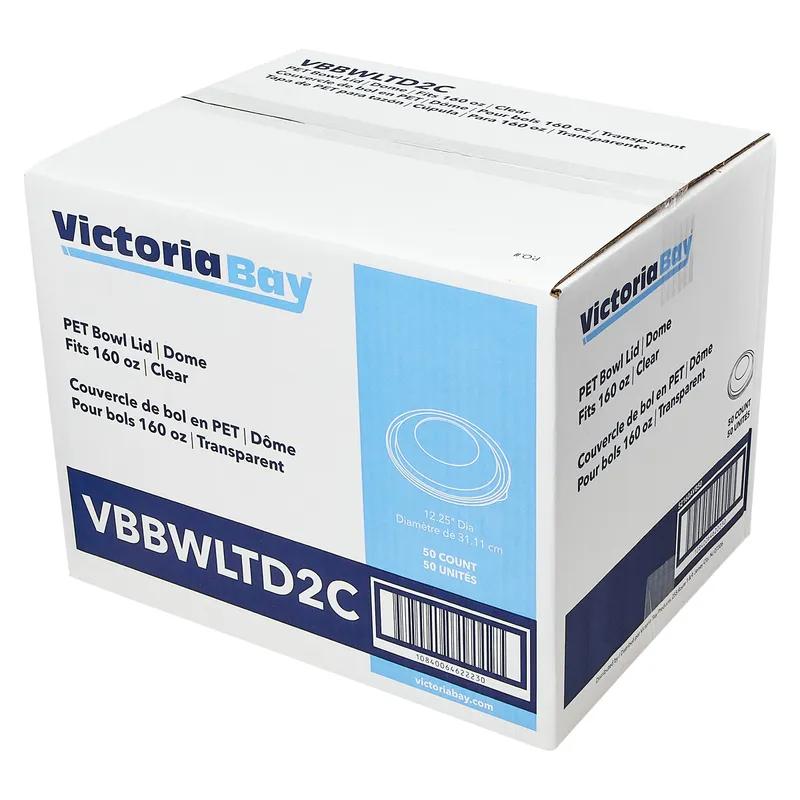 Victoria Bay Lid Dome 12.25X1.5 IN PET Clear Round For 160 OZ Bowl 50/Case