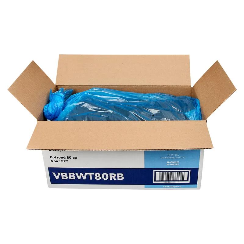 Victoria Bay Bowl 80 OZ PET Black Round Freezer Safe 50/Case