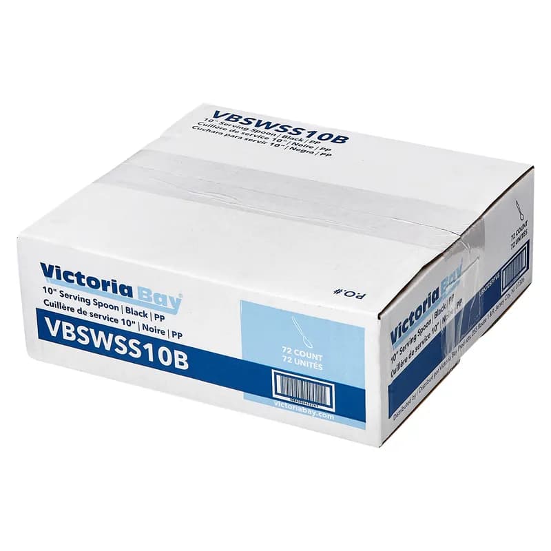 Victoria Bay Serving Spoon 10 IN PP Black Freezer Safe 72/Case