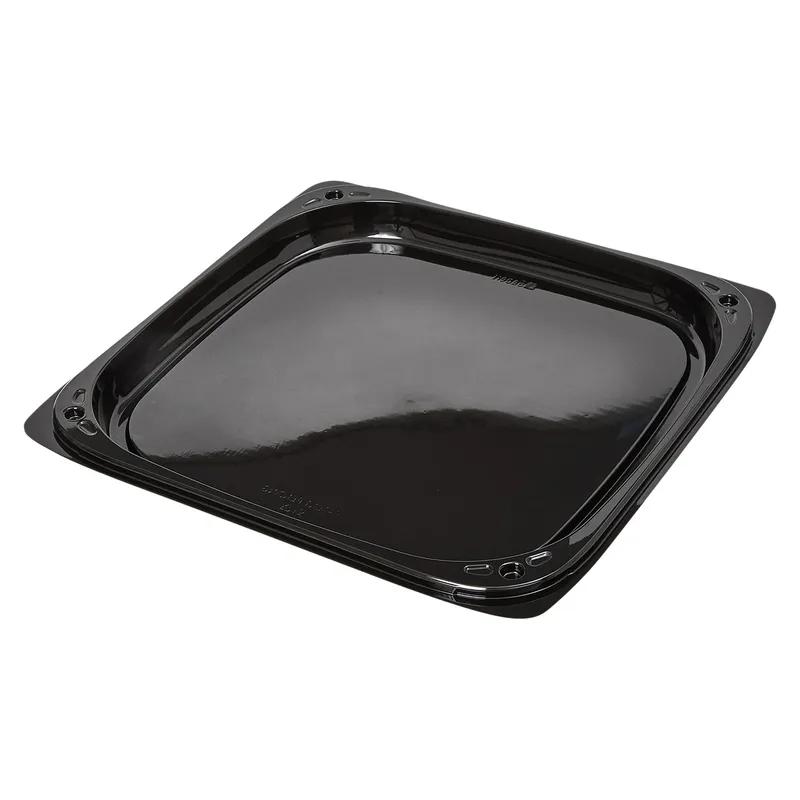 Victoria Bay Serving Tray Base & Lid Combo 12X12X3.76 IN PET Black Clear Square Freezer Safe 25/Case