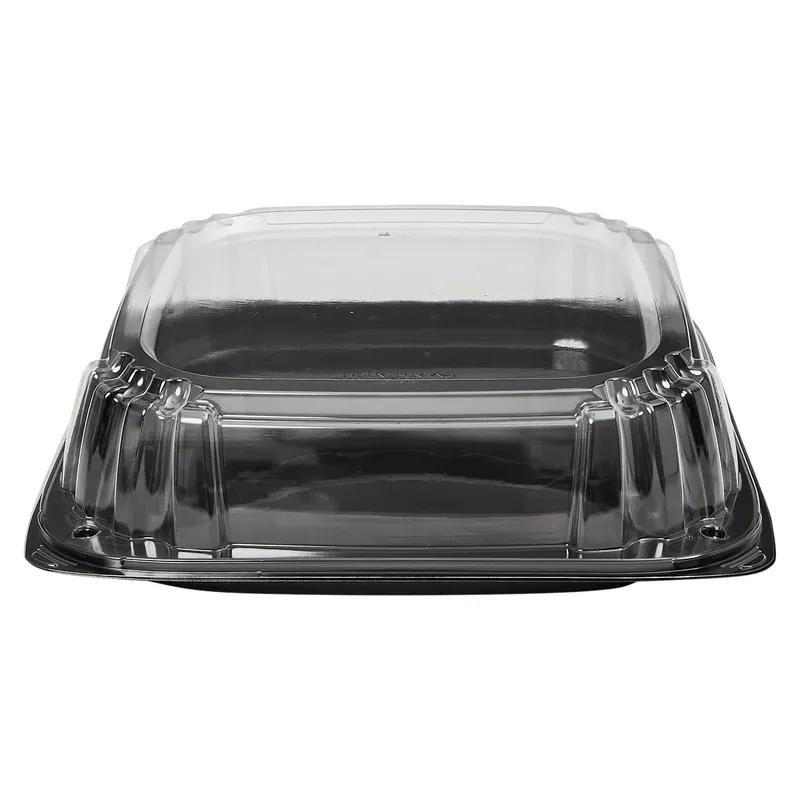 Victoria Bay Serving Tray Base & Lid Combo 12X12X3.76 IN PET Black Clear Square Freezer Safe 25/Case