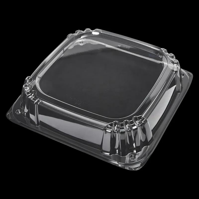 Victoria Bay Serving Tray Base & Lid Combo 12X12X3.76 IN PET Black Clear Square Freezer Safe 25/Case