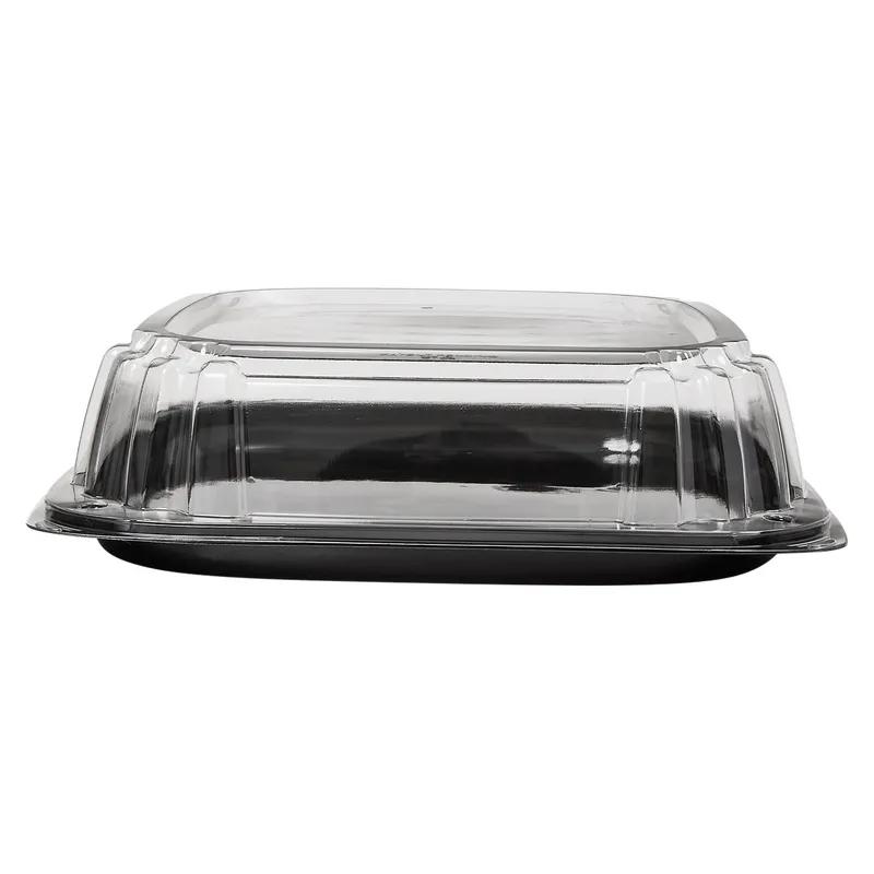 Victoria Bay Serving Tray Base & Lid Combo 12X12X3.76 IN PET Black Clear Square Freezer Safe 25/Case
