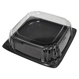 Victoria Bay Serving Tray Base & Lid Combo 14X14X4.54 IN PET Black Clear Square Freezer Safe 25/Case