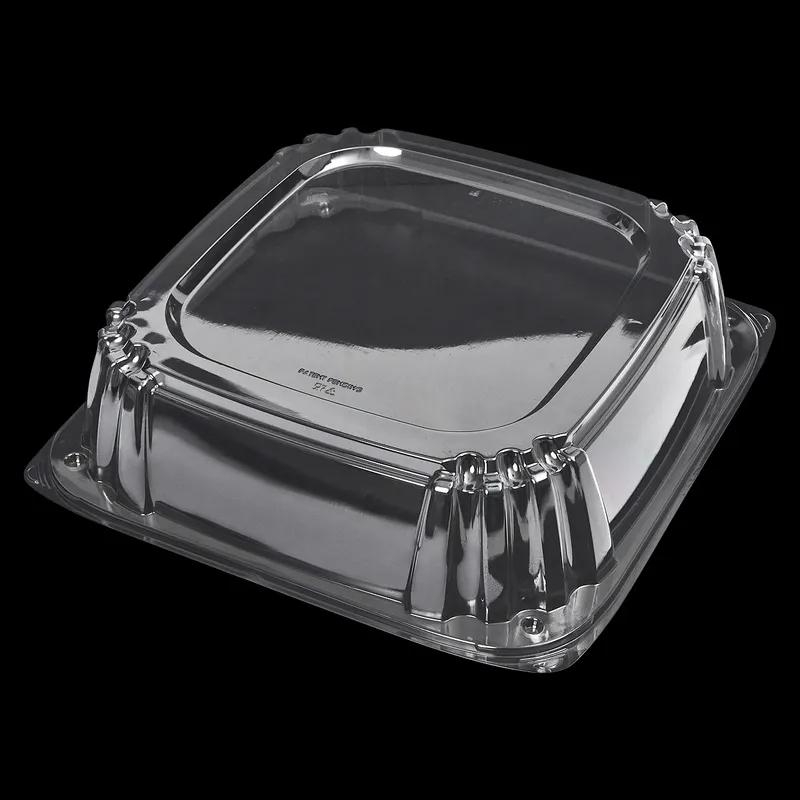 Victoria Bay Serving Tray Base & Lid Combo 14X14X4.54 IN PET Black Clear Square Freezer Safe 25/Case