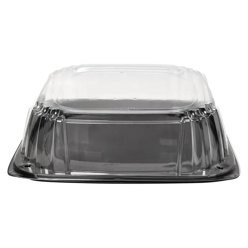 Victoria Bay Serving Tray Base & Lid Combo 14X14X4.54 IN PET Black Clear Square Freezer Safe 25/Case