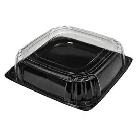 Victoria Bay Serving Tray Base & Lid Combo 16X16X4.56 IN PET Black Clear Square Freezer Safe 25/Case