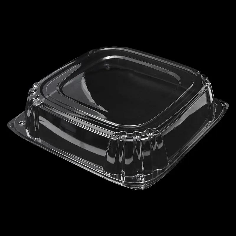 Victoria Bay Serving Tray Base & Lid Combo 16X16X4.56 IN PET Black Clear Square Freezer Safe 25/Case
