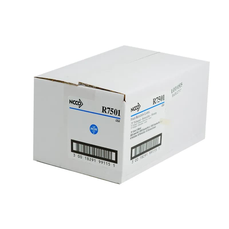 Label 0.75 IN Monday Round Removable Trilingual 2000/Roll