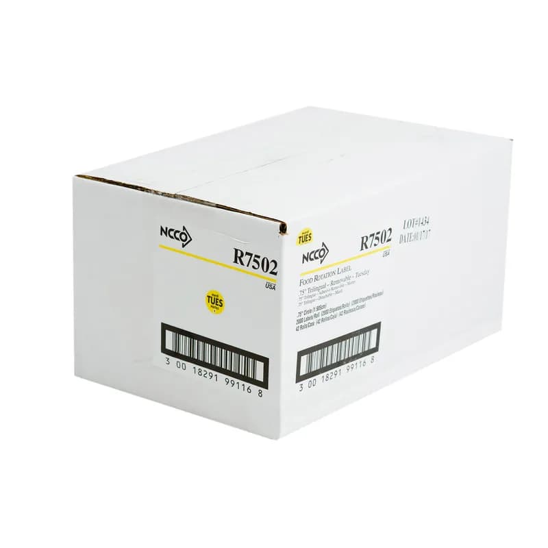 Label 0.75 IN Tuesday Round Removable Trilingual 2000/Roll