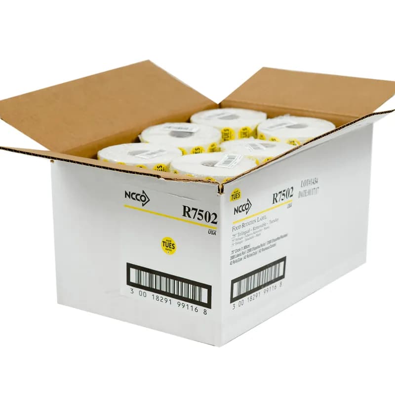 Label 0.75 IN Tuesday Round Removable Trilingual 2000/Roll