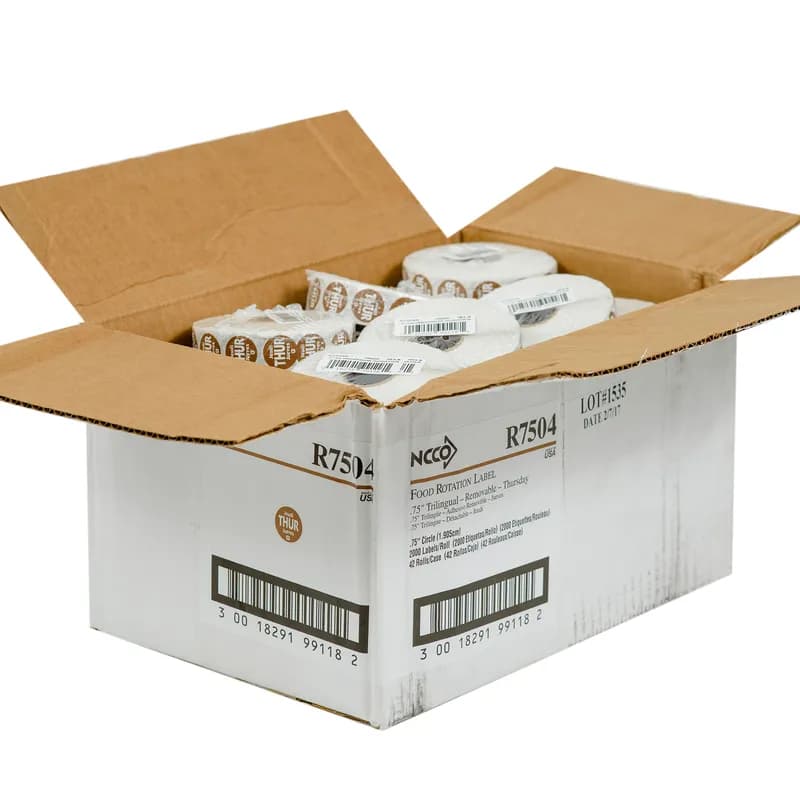 Label 0.75 IN Thursday Round Removable Trilingual 2000/Roll