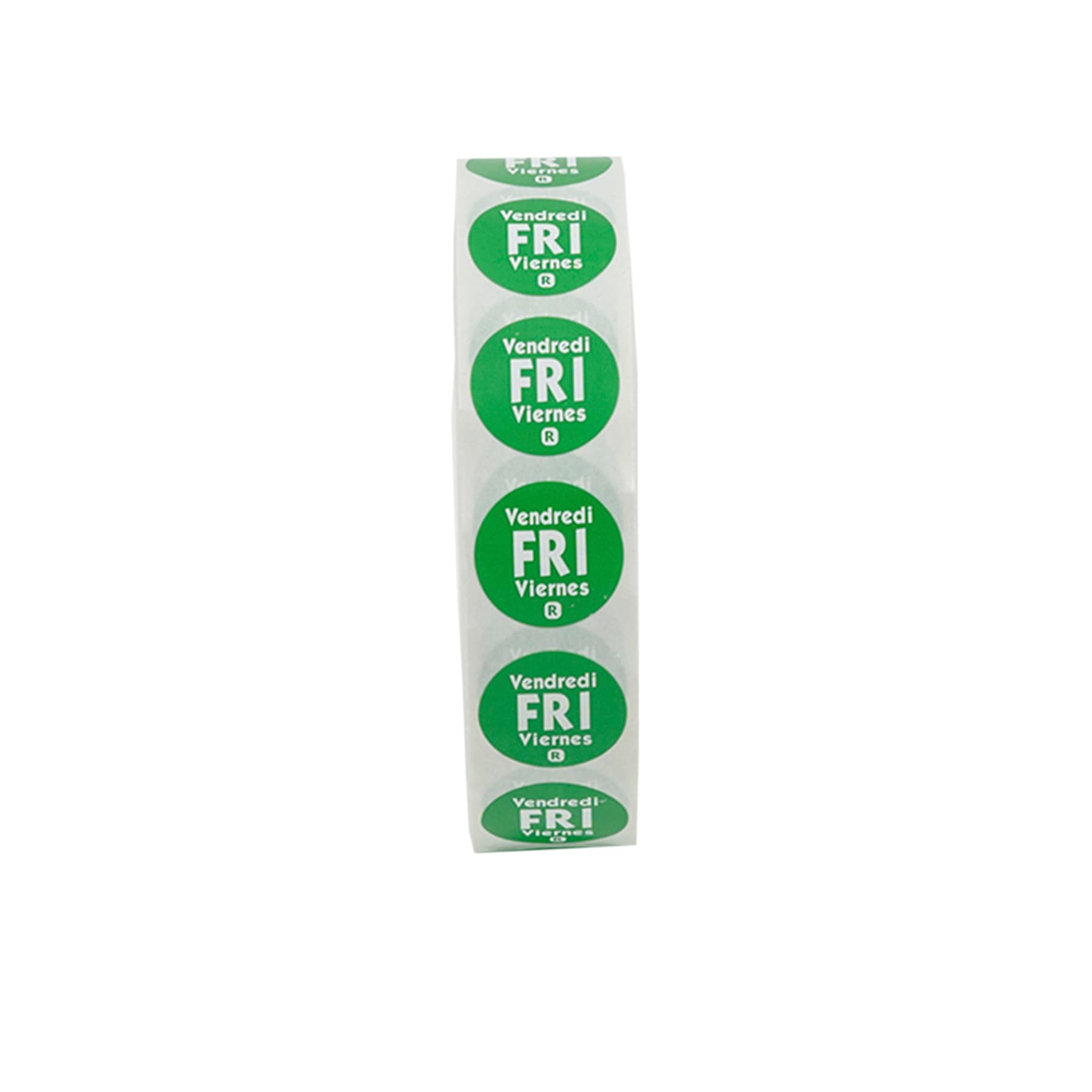 Label 0.75 IN Friday Round Removable Trilingual 2000/Roll