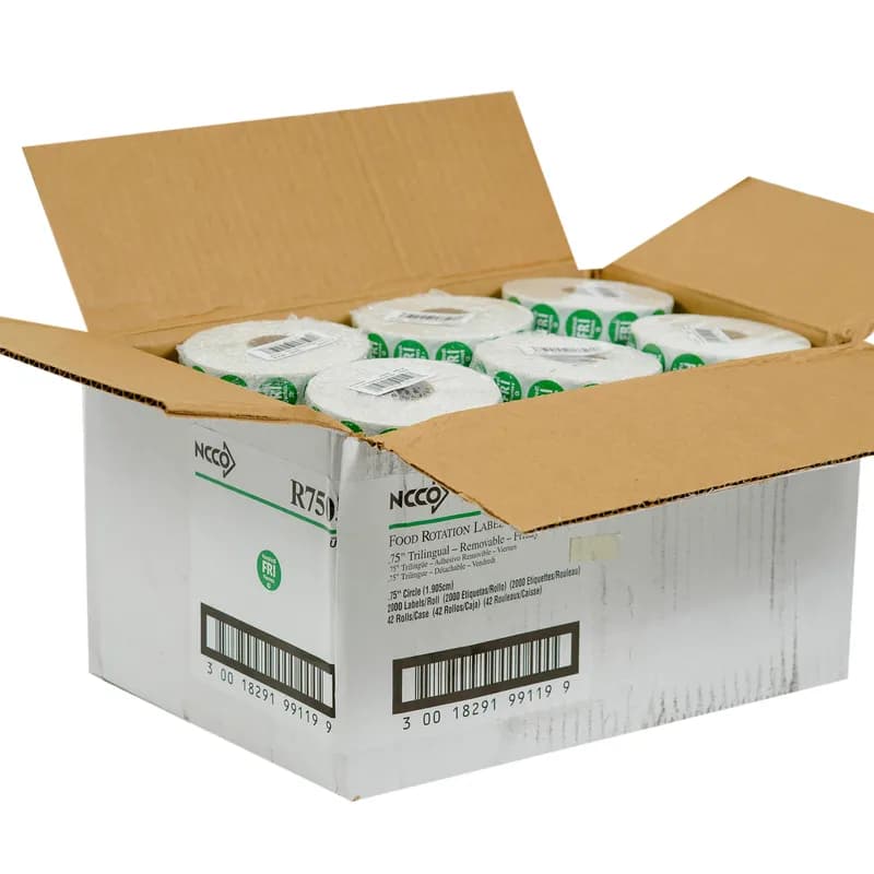 Label 0.75 IN Friday Round Removable Trilingual 2000/Roll