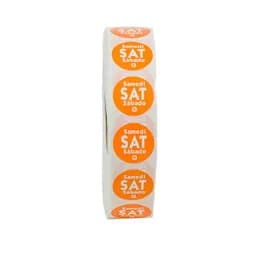 Label 0.75 IN Saturday Round Removable Trilingual 2000/Roll