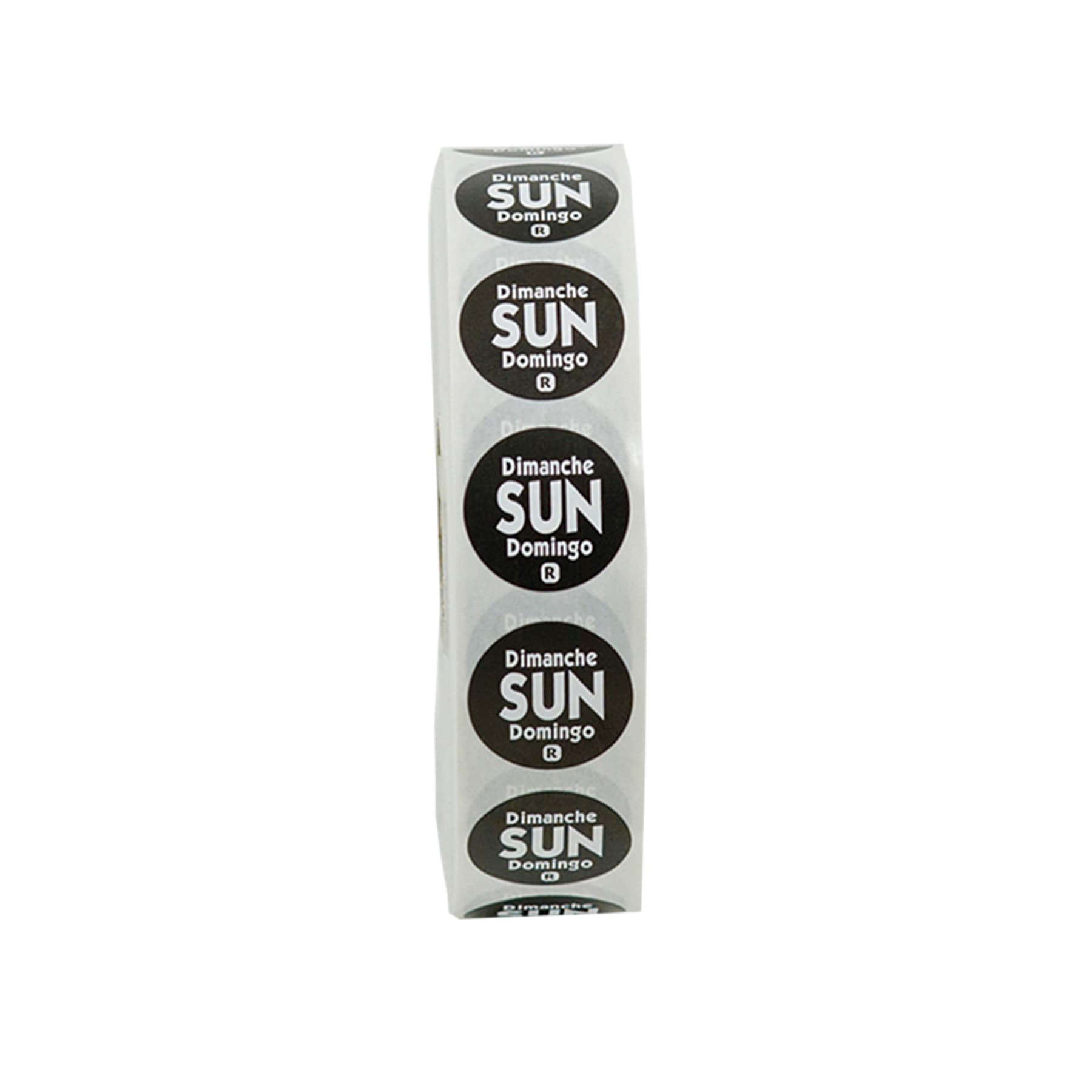 Label 0.75 IN Sunday Round Removable Trilingual 2000/Roll