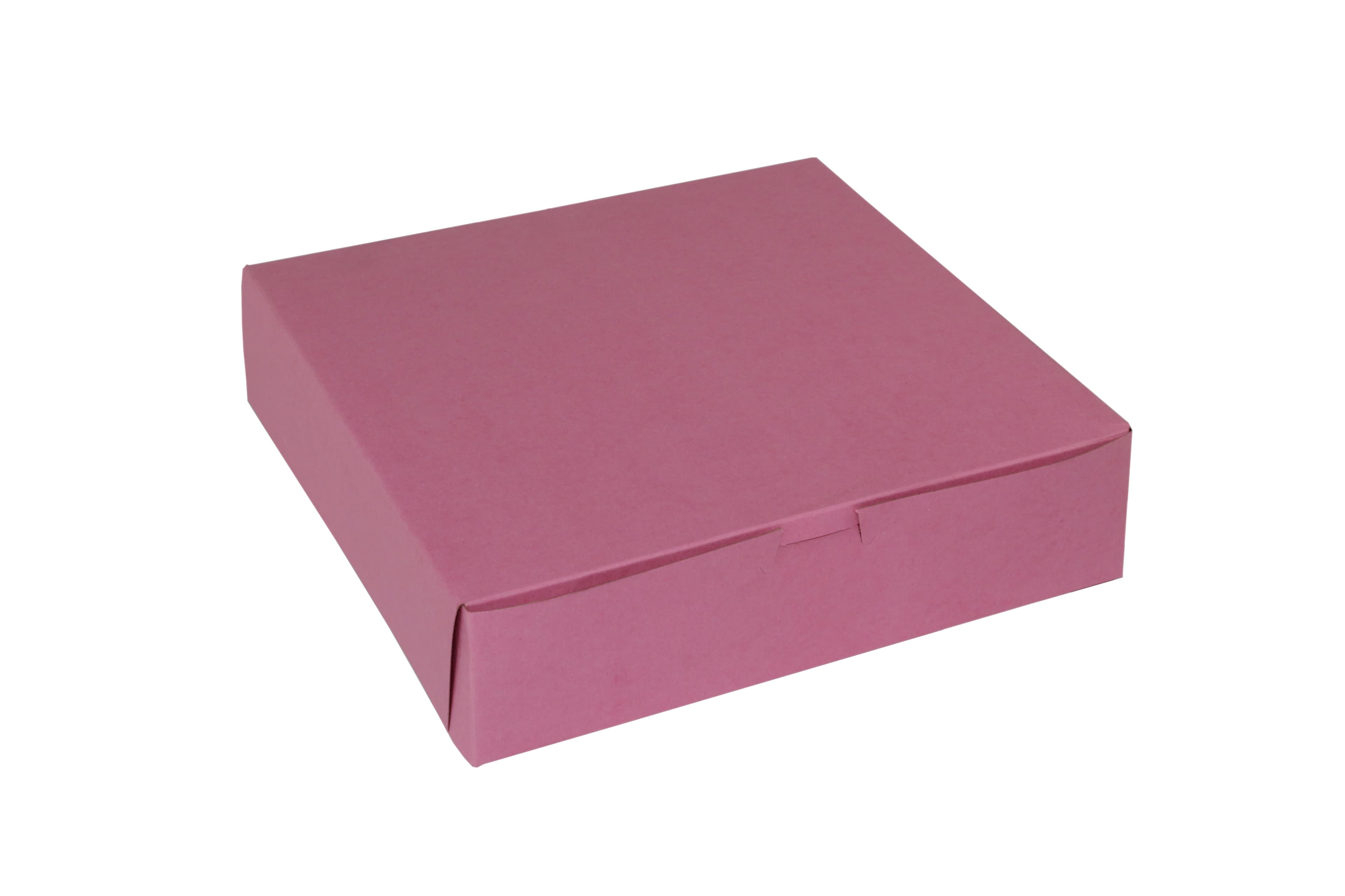 Bakery Box 10X10X2.5 IN Paperboard Strawberry Corner Lock 1-Piece 1/Each