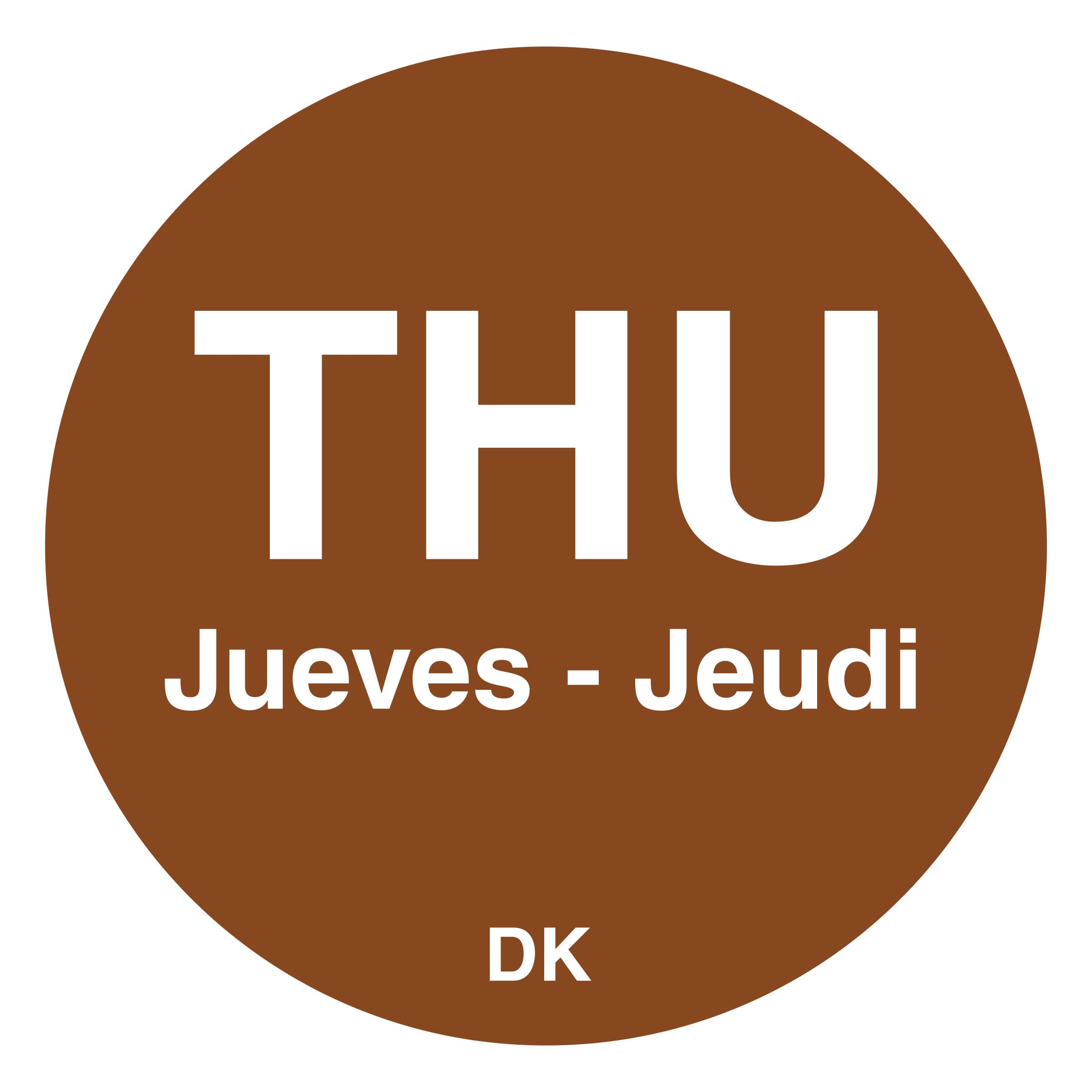 DuraMark Thursday Label 0.75 IN 2000/Roll