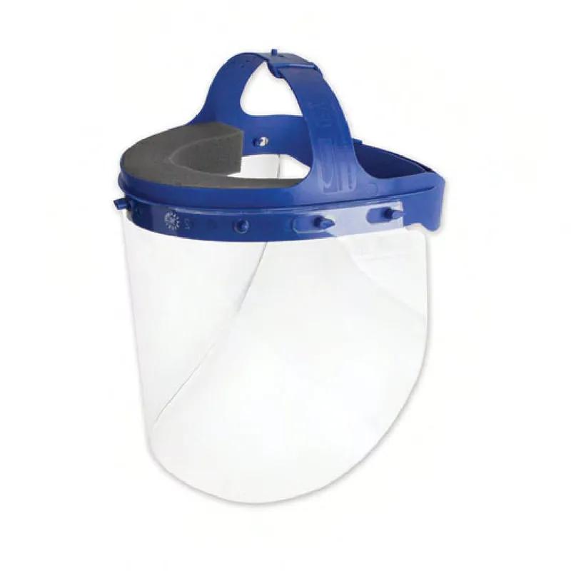 Face Shield 10.25X16.5X11 IN Blue Clear Propionate Polypropylene (PP) Polyurethane With Headgear 16/Case