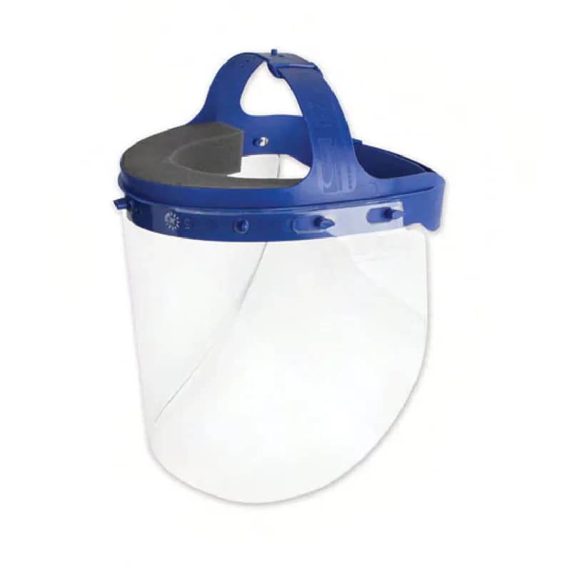 Face Shield 10.25X16.5X11 IN Blue Clear Propionate Polypropylene (PP) Polyurethane With Headgear 16/Case