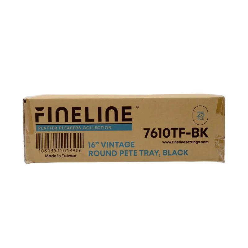 Platter Pleasers Serving Tray 16 IN PET Black Round 25/Case