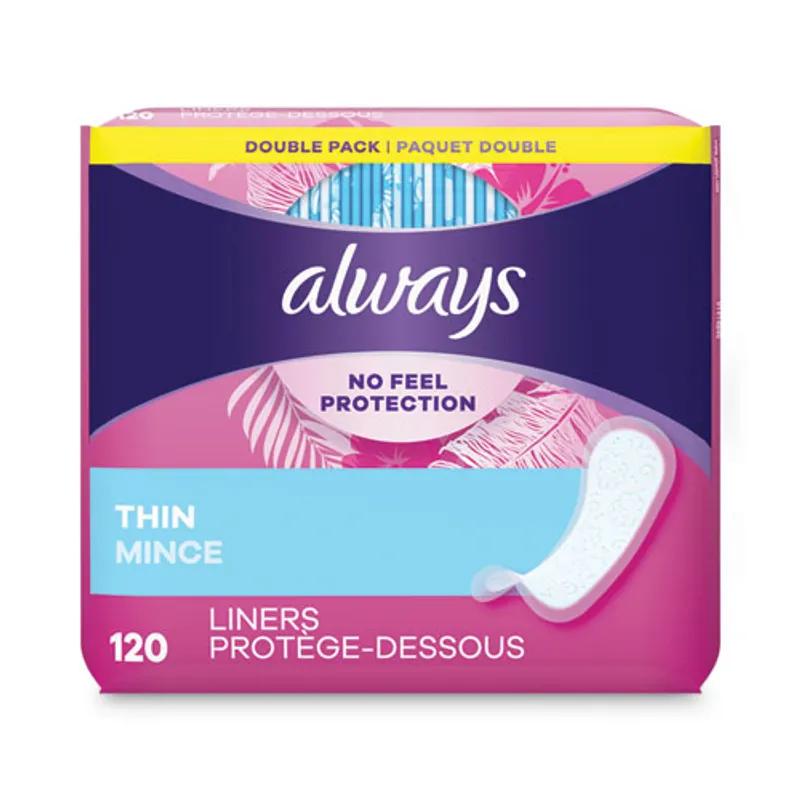 Always® Pad Regular Absorbency Thin 120/Pack