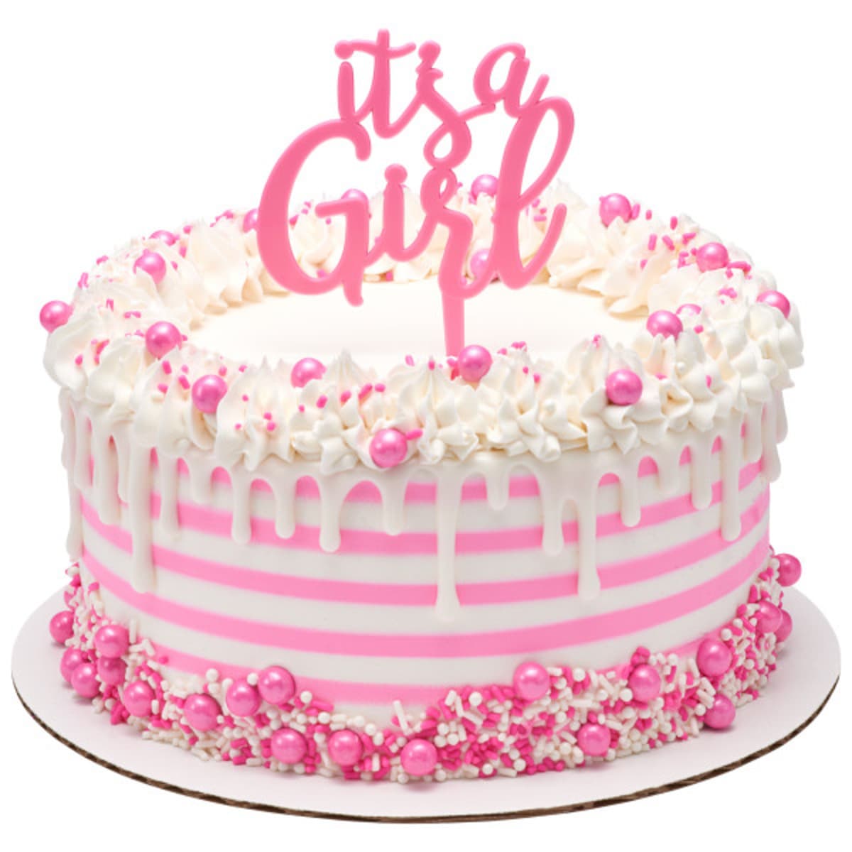 Cake & Cupcake Topper Pick Pink 1/Each