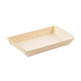 Plate 5.1X2.5X0.79 IN Wood Rectangle Microwave Safe 100 Count/Case