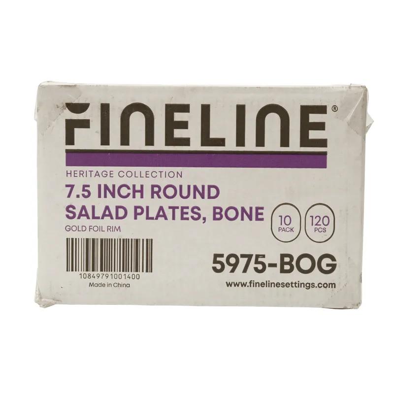 Plate 7.5 IN Plastic White Gold 120/Case