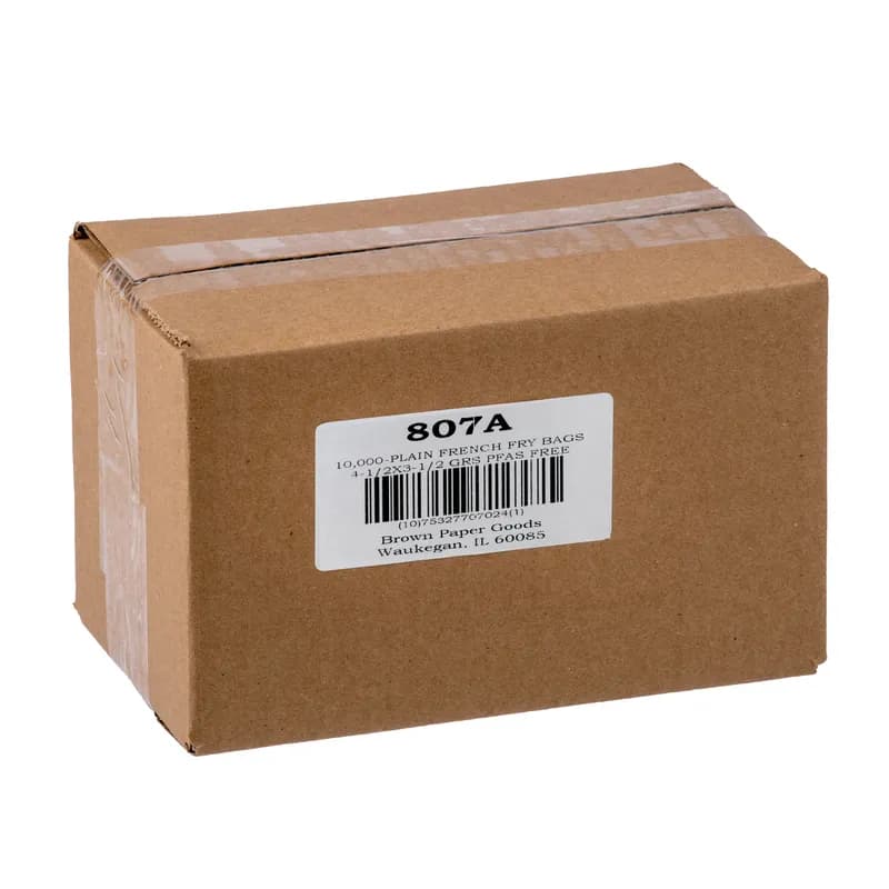 French Fry Bag 4.5X3.5 IN Paper White Plain 1000/Box