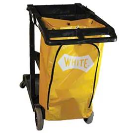 Janitorial Cleaning Cart & Bag Gray Yellow Vinyl 25 Gallon 1/Each