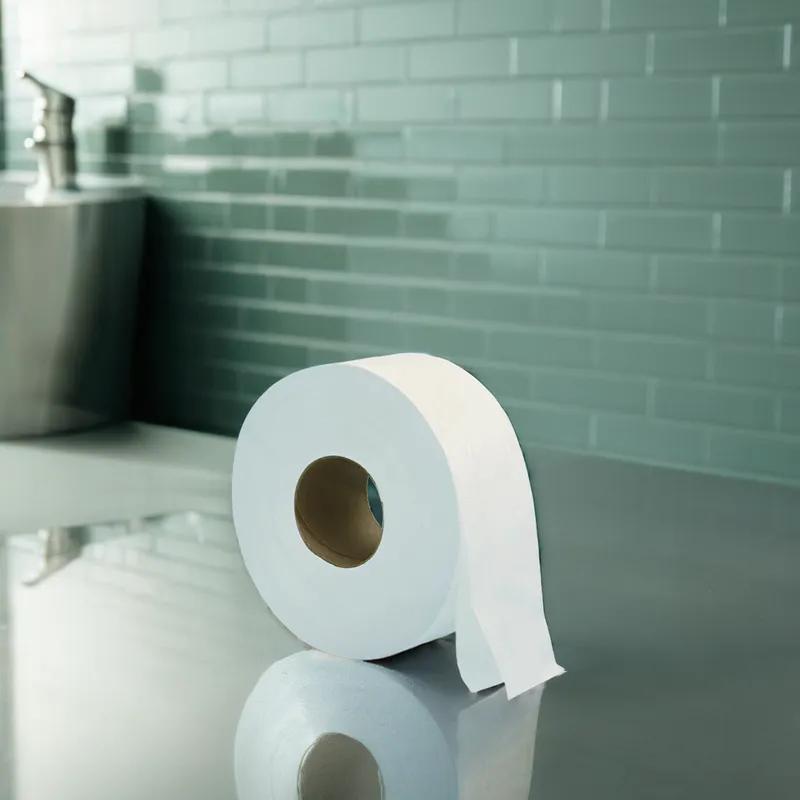 Victoria Bay Toilet Paper & Tissue Roll 3.1IN X1000FT 2PLY Virgin Paper White Jumbo Jr (JRT) 3.3IN Core Diameter 12/Case