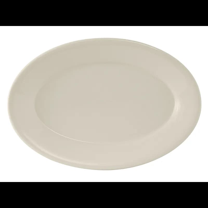 Reno Platter 15.75X11 IN China Eggshell Oval Wide Rim Rolled Edge Fully Vitrified 6/Case