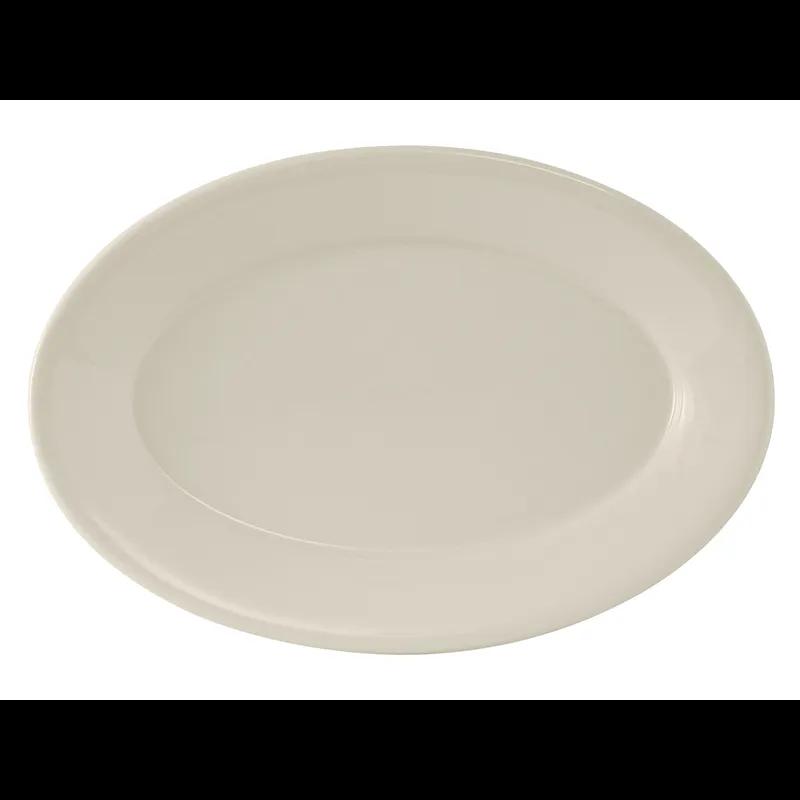 Reno Platter 15.75X11 IN China Eggshell Oval Wide Rim Rolled Edge Fully Vitrified 6/Case