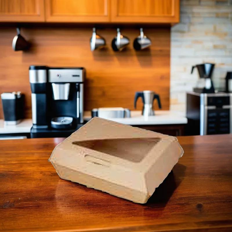 Bagcraft® EcoCraft Eco-Flute® Take-Out Box Hinged 7.88X5.94X2.75 IN Corrugated Cardboard Kraft White Rectangle 200/Case