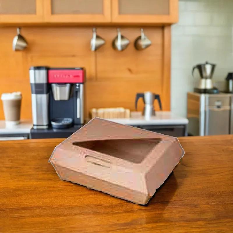 Bagcraft® EcoCraft Eco-Flute® Take-Out Box Hinged 7.88X5.94X2.75 IN Corrugated Cardboard Kraft White Rectangle 200/Case