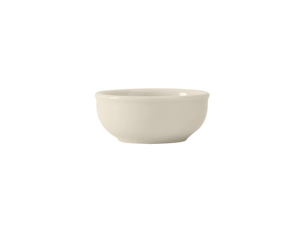 Salsa & Sauce Dish 5 OZ China Eggshell Round Fully Vitrified Oven Safe Dishwasher Safe Microwave Oven Safe 36/Case