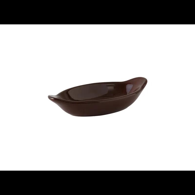 Welsh Rarebit 6.75 IN 4.5 OZ China Mahogany Oblong Fully Vitrified Oven Safe Dishwasher Safe Microwave Oven Safe 12/Case