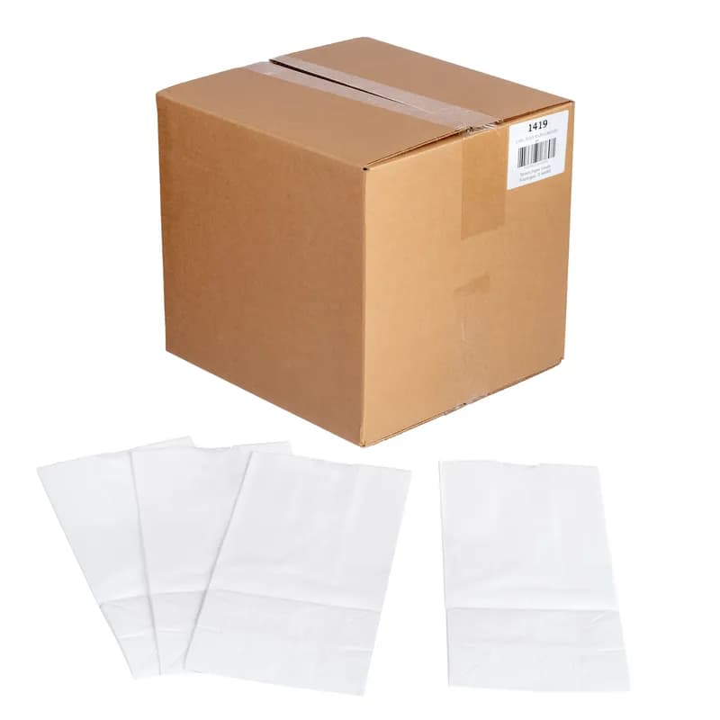 Bakery Bag 6.125X3.875X12.625 IN Wax Coated Paper 8# White Plain 1000/Case