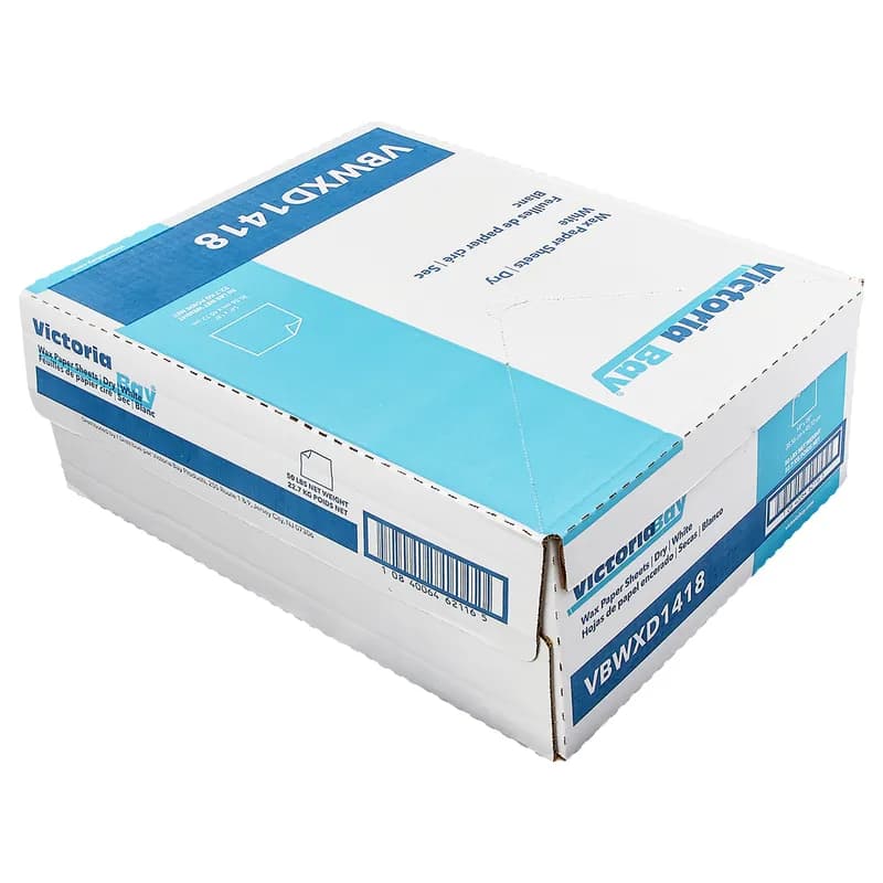 Victoria Bay Sheet 14X18 IN Dry Wax Paper White Microwave Safe Freezer Safe 50 LB 1 Packs/Case