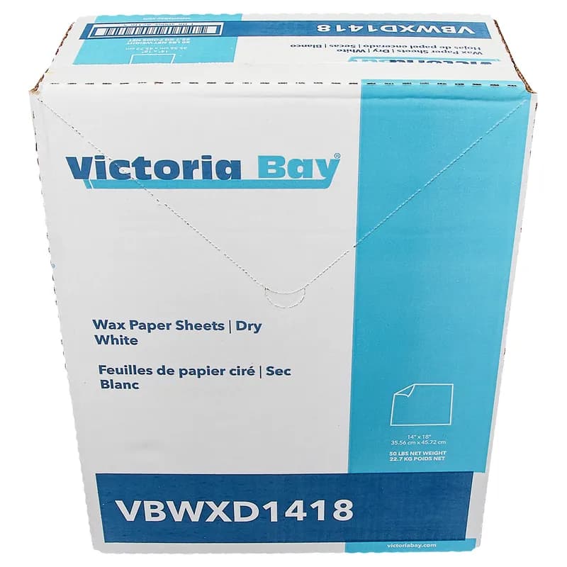 Victoria Bay Sheet 14X18 IN Dry Wax Paper White Microwave Safe Freezer Safe 50 LB 1 Packs/Case