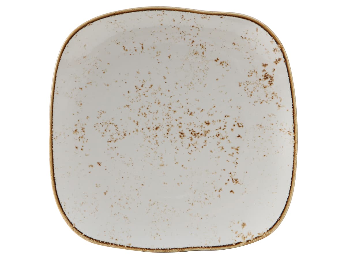 TuxTrendz Artisan Geode Plate 11X11 IN China Agave Square Fully Vitrified 12/Case